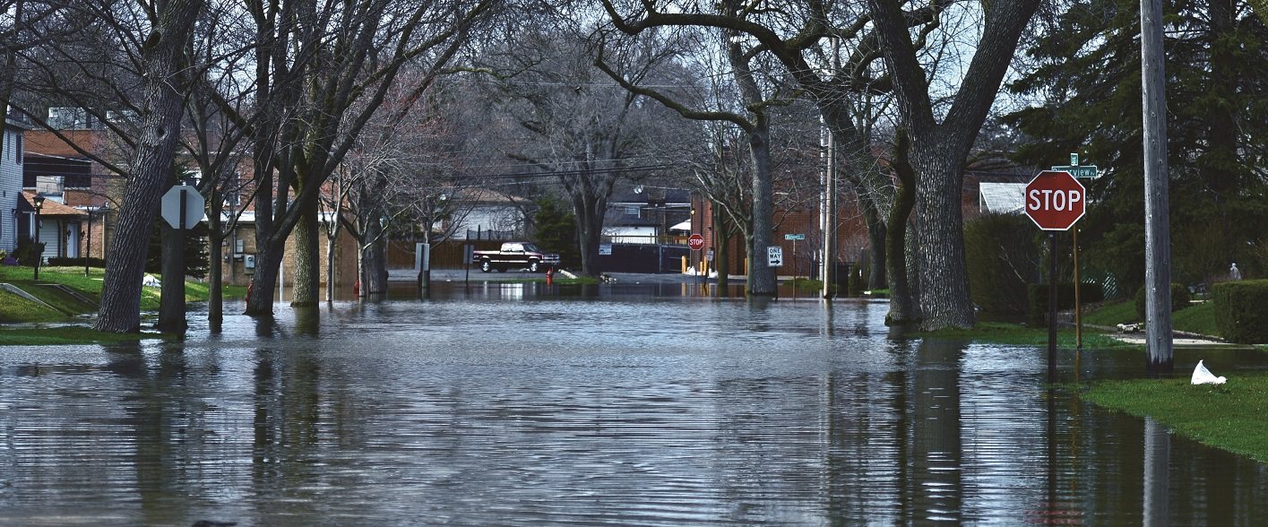 Flood-exposed residential property